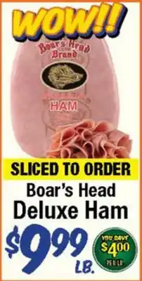 Western Beef Boar's Head Deluxe Ham offer
