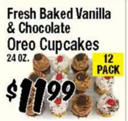 Western Beef Fresh Baked Vanilla & Chocolate Oreo Cupcakes offer