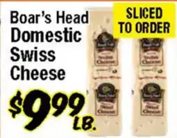 Western Beef Boar's Head Domestic Swiss Cheese offer
