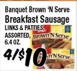 Western Beef Banquet Brown 'N Serve Breakfast Sausage LINKS & PATTIES offer