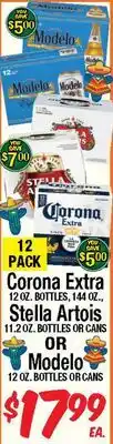Western Beef Corona Extra, Stella Artois, Modelo offer