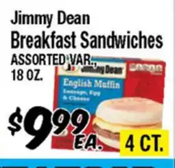 Western Beef Jimmy Dean Breakfast Sandwiches offer
