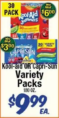 Western Beef Kool-aid OR Capri-Sun Variety Packs offer