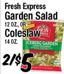 Western Beef Fresh Express Garden Salad 12 OZ., OR Coleslaw 14 OZ offer
