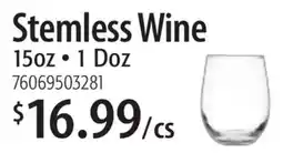 Restaurant Depot Stemless Wine offer