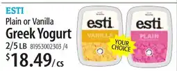 Restaurant Depot ESTI Plain or Vanilla Greek Yogurt offer