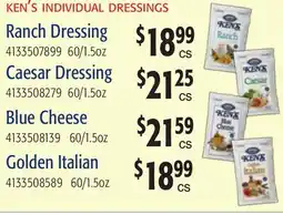 Restaurant Depot KEN'S INDIVIDUAL DRESSINGS offer