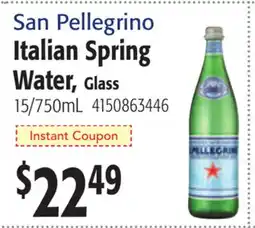 Restaurant Depot San Pellegrino Italian Spring Water, Glass offer