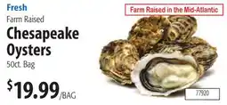 Restaurant Depot Fresh Farm Raised Chesapeake Oysters offer