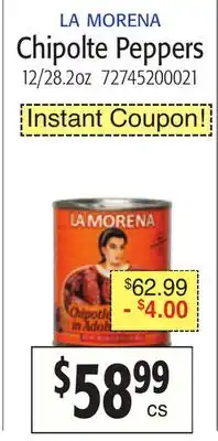 Restaurant Depot LA MORENA Chipolte Peppers offer