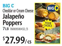 Restaurant Depot BIG C Cheddar or Cream Cheese Jalapeño Poppers offer