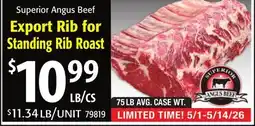 Restaurant Depot Superior Angus Beef Export Rib for Standing Rib Roast offer