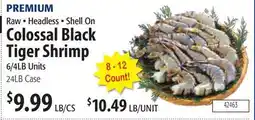 Restaurant Depot Raw • Headless • Shell On Colossal Black Tiger Shrimp offer