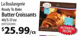 Restaurant Depot La Boulangerie Ready To Bake Butter Croissants offer