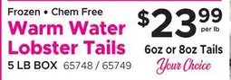 Restaurant Depot Warm Water Lobster Tails offer