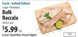 Restaurant Depot Fresh • Salted Pollock Large • Boneless Bulk Baccala offer