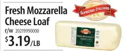 Restaurant Depot Fresh Mozzarella Cheese Loaf offer