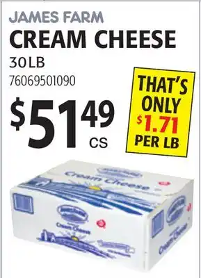 Restaurant Depot JAMES FARM CREAM CHEESE offer
