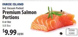 Restaurant Depot FAROE ISLAND Ind. Vacuum Packed Premium Salmon Portions offer