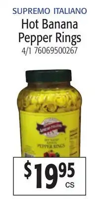 Restaurant Depot SUPREMO ITALIANO Hot Banana Pepper Rings offer