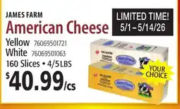 Restaurant Depot JAMES FARM American Cheese offer