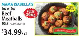 Restaurant Depot MAMA ISABELLA'S Beef Meatballs offer