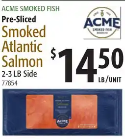 Restaurant Depot ACME SMOKED FISH Pre-Sliced Smoked Atlantic Salmon offer