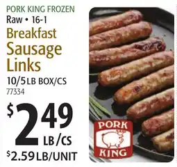 Restaurant Depot PORK KING FROZEN Breakfast Sausage Links offer