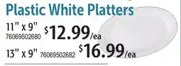 Restaurant Depot Plastic White Platters offer