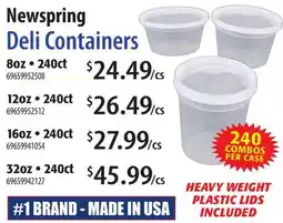 Restaurant Depot Newspring Deli Containers offer