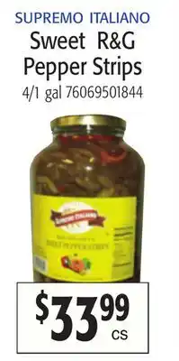 Restaurant Depot SUPREMO ITALIANO Sweet R&G Pepper Strips offer