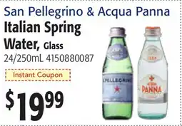 Restaurant Depot San Pellegrino & Acqua Panna Italian Spring Water, Glass offer