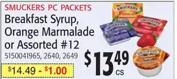 Restaurant Depot SMUCKERS PC PACKETS Breakfast Syrup, Orange Marmalade or Assorted #12 offer