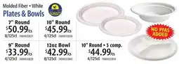 Restaurant Depot Molded Fiber • White Plates & Bowls offer