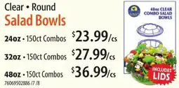 Restaurant Depot Clear • Round Salad Bowls offer