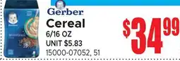 Jetro Gerber Cereal offer