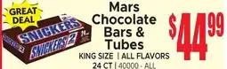 Jetro Mars Chocolate Bars & Tubes offer