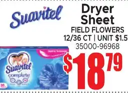 Jetro Dryer Sheet FIELD FLOWERS offer