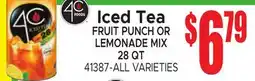 Jetro Iced Tea FRUIT PUNCH OR LEMONADE MIX offer