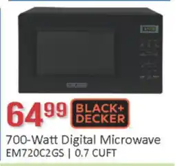 General Discount BLACK+DECKER 700-Watt Digital Microwave EM720C2GS | 0.7 CUFT offer