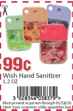 General Discount Wish Hand Sanitizer offer