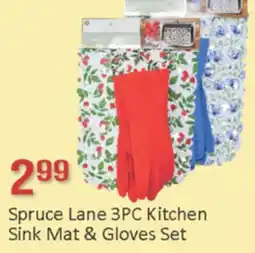 General Discount Spruce Lane 3PC Kitchen Sink Mat & Gloves Set offer
