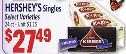 Jetro HERSHEY'S Singles offer