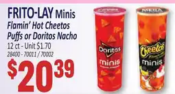 Jetro FRITO-LAY Minis Flamin' Hot Cheetos Puffs or Doritos Nacho offer