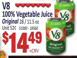 Jetro V8 100% Vegetable Juice offer
