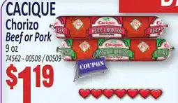 Jetro CACIQUE Chorizo Beef or Pork offer