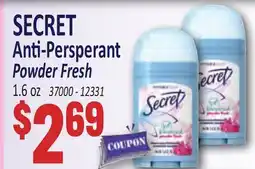 Jetro SECRET Anti-Persperant Powder Fresh offer