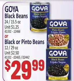 Jetro GOYA Black Beans or Black or Pinto Beans offer