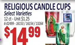 Jetro RELIGIOUS CANDLE CUPS offer