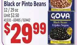Jetro Black or Pinto Beans offer